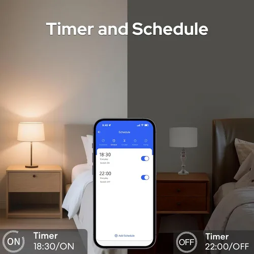 Miniatura 5 de LoraTap Adaptador de enchufe de bombilla inteligente Wi-Fi, voz para Alexa/Google, grupo de aplicaciones Smart Life y temporizador, 60 W máximo
