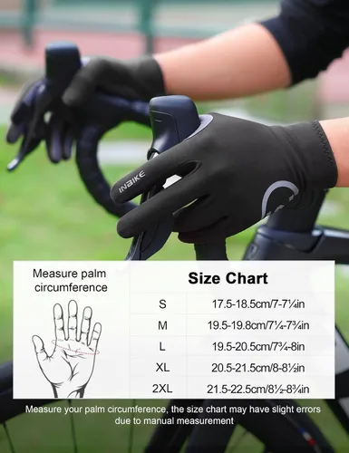 Miniatura 6 de INBIKE Guantes de ciclismo para hombre y mujer, forro polar fino, para pantalla táctil, guantes de bicicleta acolchados para correr, conducir