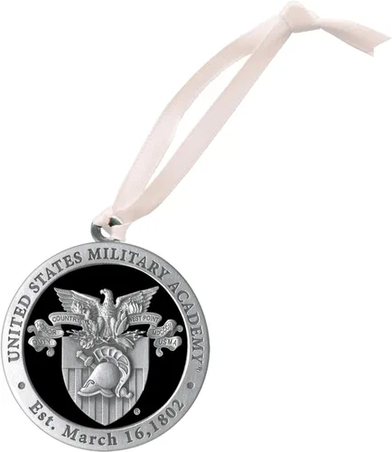 Miniatura 57 de Adorno de Alabama sin fecha Adorno de árbol de Navidad esculpido a mano Incrustación de metal de peltre Alma Mater intrincadamente elaborada