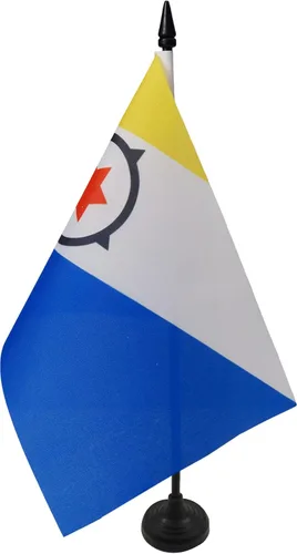 Miniatura 80 de Bandera de mesa de Anguila de 4 x 6 pulgadas, bandera de escritorio británica de Anguila, 5.9 x 3.9 in, palo y base de plástico negro AZ FLAG