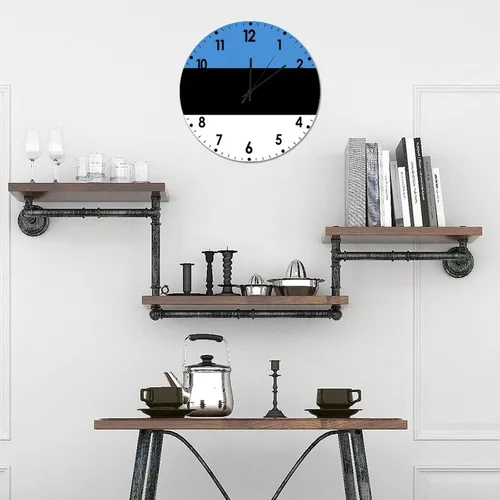 Miniatura 32 de Cheyan Reloj de pared con bandera de Canadá de 12 pulgadas, silencioso, sin tictac, de PVC, funciona con pilas, reloj redondo decorativo, regalo