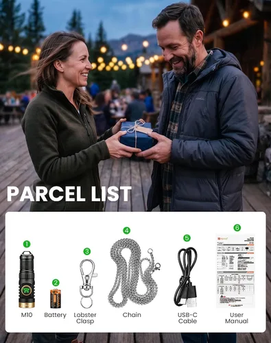 Miniatura 9 de Yemao Linterna de Llavero Recargable con Cadena, 600 Altos Lúmenes Linternas de Bolsillo EDC, Mini Linterna con 6 Modos para Uso Diario en el Hogar