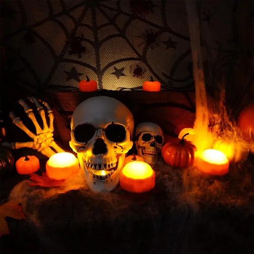 Miniatura 4 de Homemory Luces LED brillantes de calabaza de Halloween, cambio de color con control remoto y temporizadores, luces Jack O'Lantern funcionan