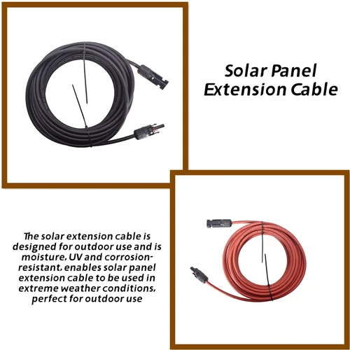 Miniatura 3 de waltyotur Cable de extensión de energía solar, cable de extensión solar de 25 pies, 12 AWG, cable de extensión de panel solar, cable de extensión
