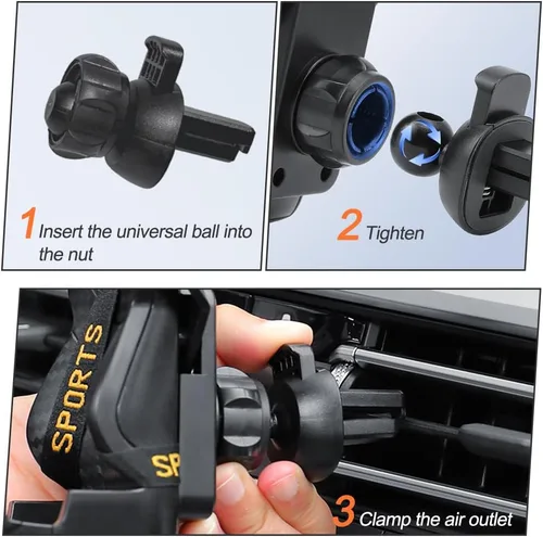 Miniatura 5 de Soporte universal para teléfono celular para asiento de carreras, soporte universal para teléfono inteligente, ajuste universal para teléfonos