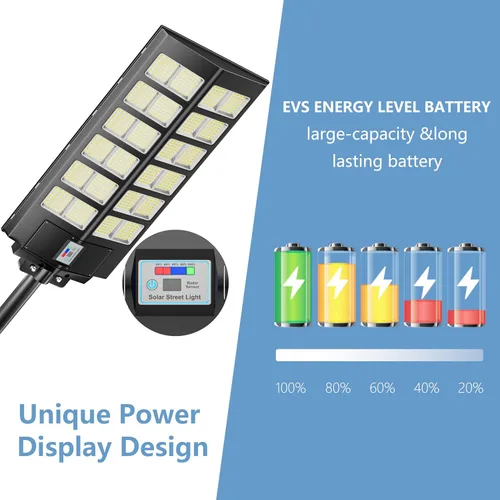 Miniatura 6 de loyoele Farolas solares para exteriores, impermeables, 9000 W, 300000 lúmenes, luz solar de estacionamiento del atardecer al amanecer, luces