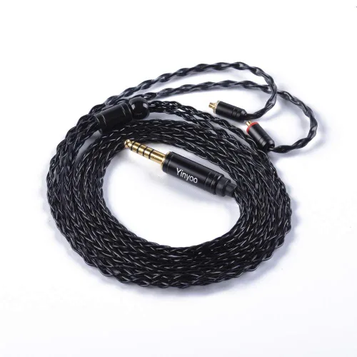 Miniatura 23 de H HIFIHEAR Cable de repuesto mejorado para auriculares, 8 núcleos, cable de cobre chapado en plata con cable IEM de 2 pines de 0.031 in para UM3X