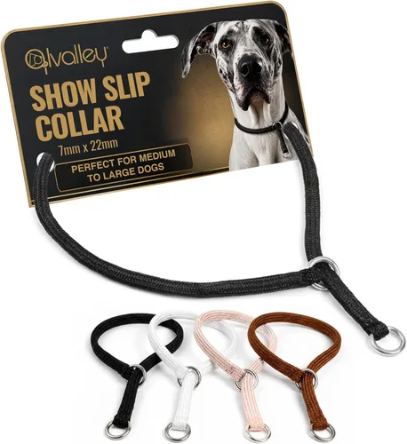 Miniatura 18 de Show Slip Collar – Collar de Perro de Conformación – Perfecto para Cachorros Pequeños hasta Perros Grandes – Collar de Perro de Diseñador Casero