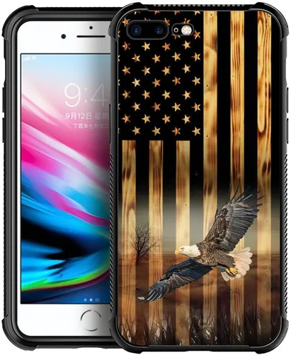 Miniatura 85 de DAIZAG Compatible con iPhone 13 Pro Max, Funda de TPU Protectora Anti-Arañazos Todo En Uno, Fundas para Hombre Mujer - Motivo de Madera Americana