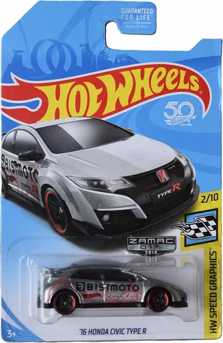 Hot Wheels Zamac '16 Honda Civic Type R - Gráficos de velocidad 2/10 - Honda Civic Tipo R