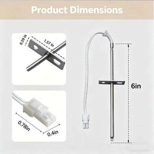 Miniatura 3 de Sensor de temperatura del horno 316217002 Reemplazo para Frigidaire Kenmore – Sonda de ajuste exacto reemplaza AP3363354 1015027 08017097 316111203