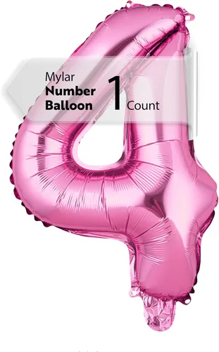 Miniatura 50 de Restaurantware-Balloonify Globo de Número de 16 Pulgadas, 1 Globo Digital para Fiesta - Número 5, Auto-Sellado, Acabado de Mylar de Folio Dorado, Oro