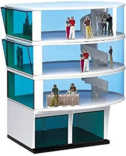 Carrera 21102 Torre de prensa - Accesorio realista para juegos de pistas de carreras, color blanco