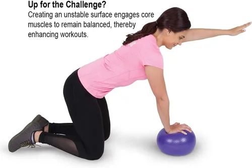 Miniatura 4 de Balego® Mini bola de Pilates, morado, 9 pulgadas