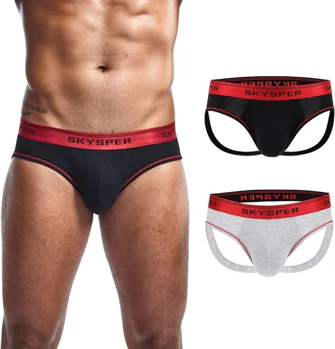 Miniatura 2 de SKYSPER Suspensorio de malla transpirable para hombre, 2 piezas, 3 piezas, 4 piezas, ropa interior masculina, partidarios atléticos para hombres