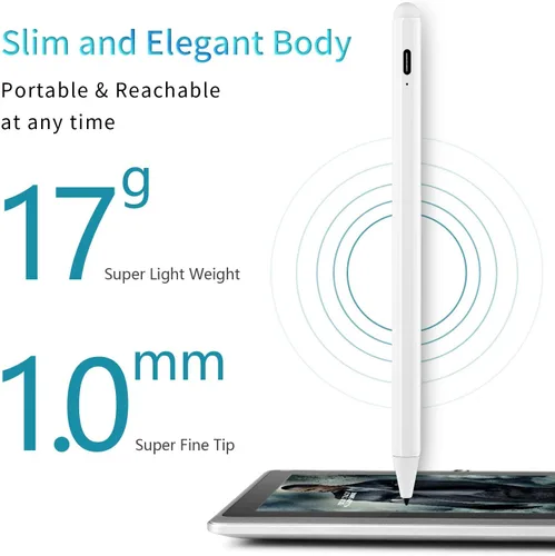 Miniatura 3 de Lápiz para iPad, EDIVIA nuevo lápiz capacitivo de carga rápida y rechazo de palma para iPad Pro M4, iPad Air M2, iPad Pro 11/12.9 pulgadas, iPad Air