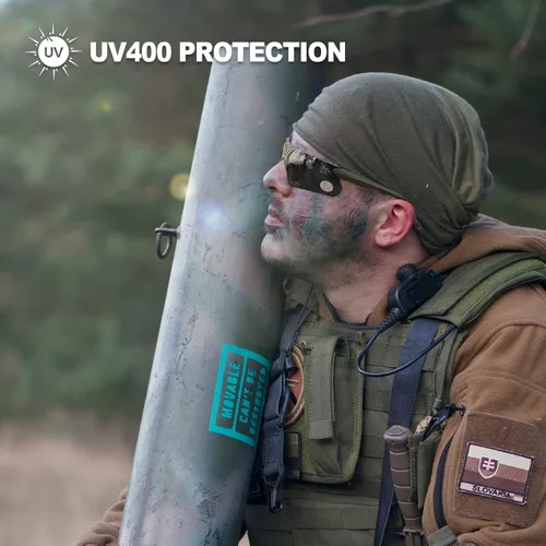 Miniatura 5 de Xaegistac Gafas de disparo con estuche Gafas de seguridad antivaho para cazadores para adultos Lente negra-marco verde