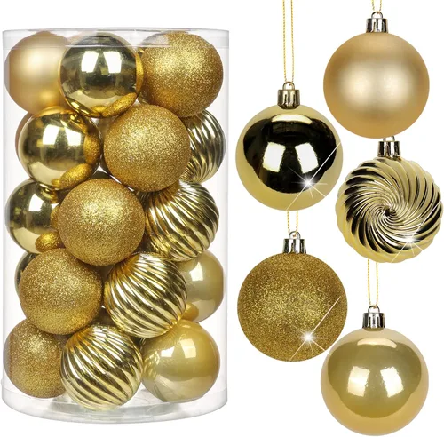 Miniatura 37 de Adornos de bolas de Navidad negras de 2.36 pulgadas, 25 piezas inastillables, set de adornos de Navidad, bolas de Halloween, adorno negro para árbol
