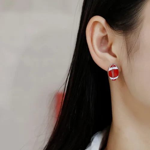 Miniatura 3 de Aretes colgantes de pelota deportiva, aretes de fútbol, aretes de baloncesto, aretes de fútbol, voleibol, béisbol, aretes para mujeres