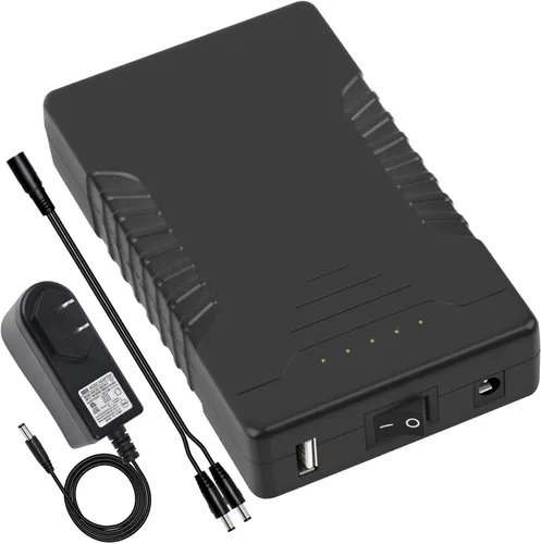 TalentCell portátil 5 V/12 V DC Batería de ión litio pack de salida para tiras de LED y cámara CCTV, recargable Li-ion Power Bank
