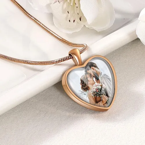 Miniatura 3 de Bivei Collar con etiqueta de perro collar grabado con foto personalizada para hombres collar con etiqueta de perro militar con imagen personalizada