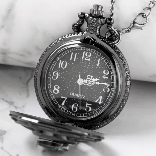 Miniatura 3 de Reloj de bolsillo para hombre, árabe digital reloj de bolsillo con cadena para hombre
