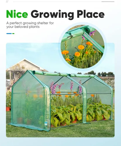 Miniatura 6 de Quictent Mini invernadero portátil de 71 pulgadas de ancho x 36 pulgadas de profundidad x 36 pulgadas de alto, puertas grandes con cremallera, Verde