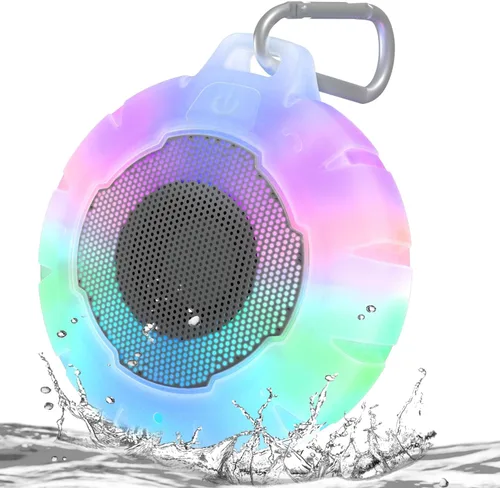Miniatura 13 de HEYSONG Altavoz Bluetooth impermeable para ducha, duradero y portátil con sonido claro, ideal para ducha, piscina, playa y kayak, gran regalo