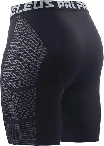 Miniatura 7 de NELEUS Paquete de 3 pantalones cortos de compresión para hombre