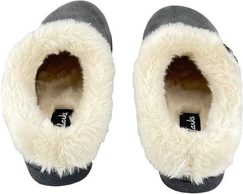 Miniatura 5 de Clarks JMH2047 - Pantuflas de piel sintética de felpa suave para mujer