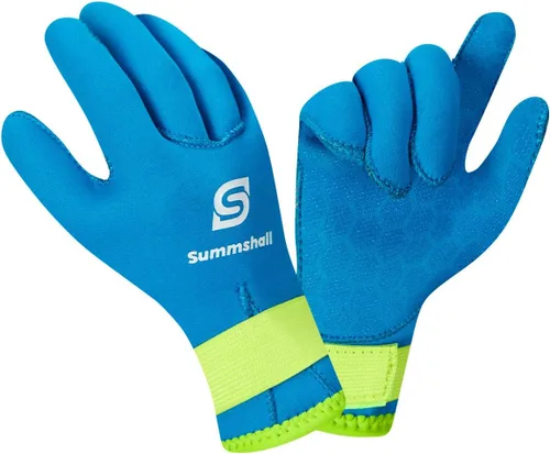 Miniatura 8 de Guantes de neopreno para niños de 0.118 pulgadas, guantes térmicos antideslizantes para natación, UV50+, mantienen el calor para bucear, kayak