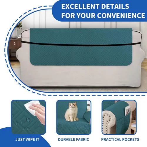 Miniatura 7 de XINEAGE Funda 100% impermeable para silla y sofá para mascotas, funda antideslizante para sofá, fundas lavables para silla, protector de muebles
