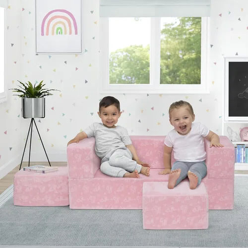 Miniatura 2 de Delta Children Serta Perfect Sleeper - Juego de sofá convertible y juego para niños y niños pequeños, sofá modular de espuma y tumbona abatible