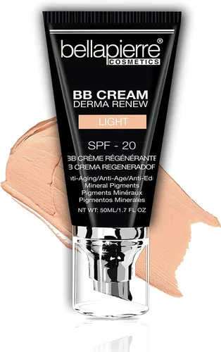 Miniatura 12 de bellapierre BB Cream con SPF 20 - Protector solar tintado, corrector, base y crema facial hidratante Fórmula ligera + aplicador superior No Medio
