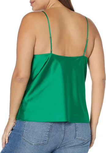 Miniatura 5 de The Drop Christy - Camiseta elástica sedosa con cuello de vaca para mujer