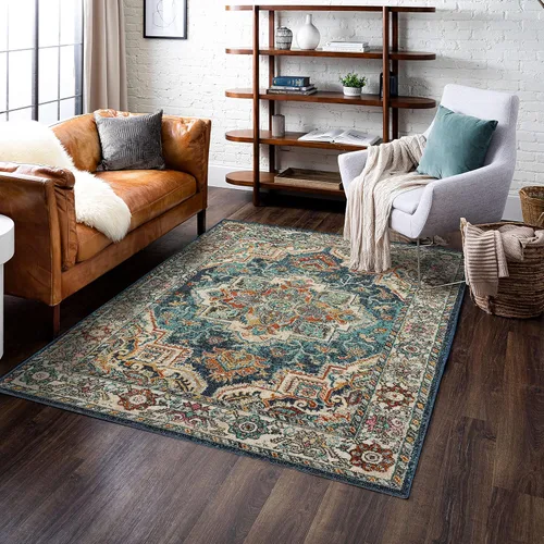 Miniatura 11 de Mohawk Home Grove Elms - Alfombra floral bohemia de 7 pies 10 pulgadas x 10 pies, perfecta para sala de estar, comedor, oficina Beige