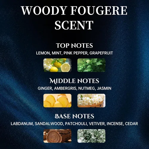 Miniatura 2 de Acqua Blue Eau de Parfum para hombre, 1.7 fl oz de colonia fresca de madera fougere con limón, menta y pimienta rosa, fragancia masculina limpia