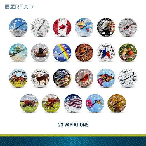 Miniatura 9 de Headwind Consumer Products EZREAD - Termómetro de esfera colgante, termómetros meteorológicos para uso en interiores y exteriores, diámetro grande