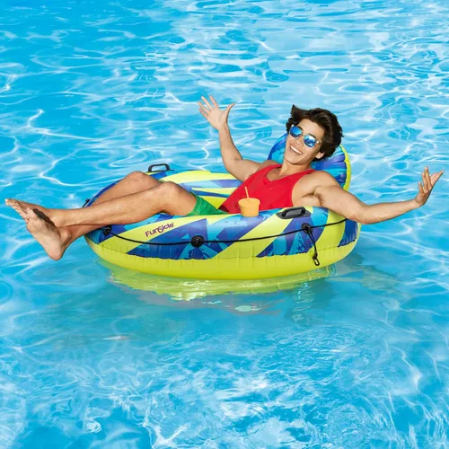 Miniatura 2 de Funsicle FunTube inflable de 48 x 20 pulgadas con 2 portavasos