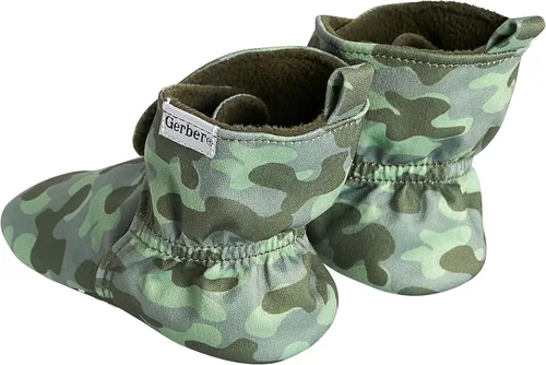 Miniatura 5 de Gerber Botines unisex con forro polar para bebé, antideslizantes, suaves, Camo Verde