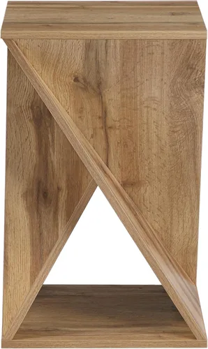 Miniatura 7 de Mesa Auxiliar Moderna Única con Extremo Retorcido, Mesa Lateral de Estilo Rústico, Estilo Rústico, Sala de Estar, Mesa Decorativa de Dormitorio