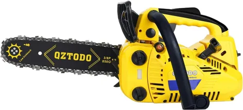 Motosierra con mango superior, alimentada a gas, sierras de cadena de 12 pulgadas, sierra pequeña portátil ligera de 25.4 CC de 2 tiempos para