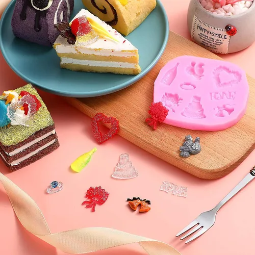 Miniatura 3 de Cestony Juego de esmoquin para novia y novio, moldes de silicona para bricolaje, boda, fiesta, pastel, fondant, galletas, jabón, pudín de azúcar, 4