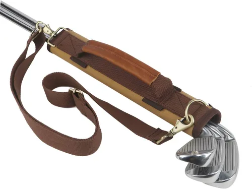 Miniatura 10 de TOURBON Bolsa de lona ligera para palos de golf con correa para el hombro Holds 4-5 Clubs, Golf Bag for Driving Range Sessions, Par 3 Courses