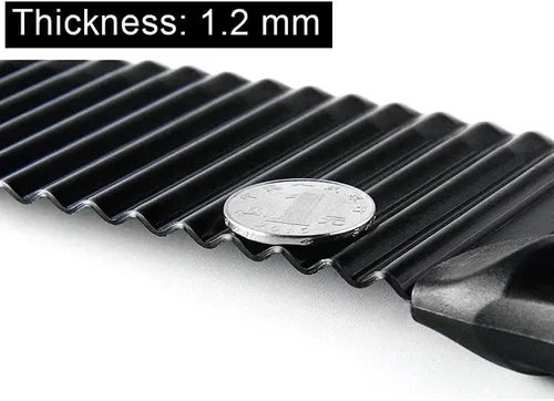 Miniatura 3 de YukaBa Cortador de papas arrugadas de 2.9 x 11.8 pulgadas, de acero inoxidable, para papas fritas, cortador de mano, cuchillo para cortar ensalada