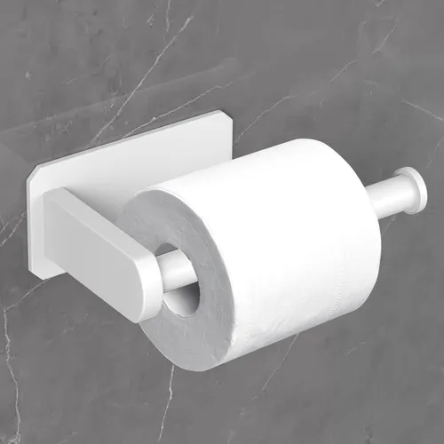 Miniatura 2 de VAEHOLD Soporte de papel higiénico autoadhesivo para cocina, baño, soporte para rollo de inodoro, sin perforaciones, para baño, se pega en la pared