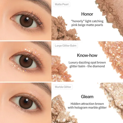 Miniatura 7 de UNLEASHIA Glitterpedia Paleta de sombras de ojos NO1 – Paleta de sombras de ojos brillantes con texturas versátiles con purpurina – Paleta