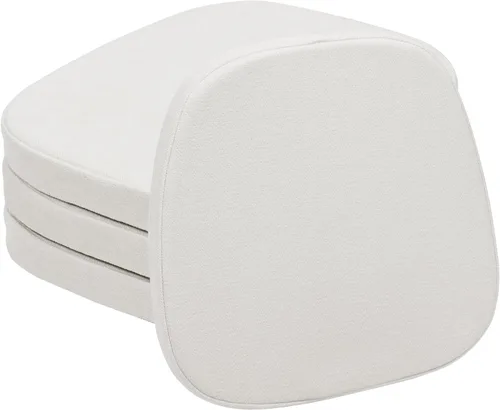 Miniatura 23 de baibu Juego de 4 cojines metálicos de espuma viscoelástica de 14 x 14 pulgadas, diseño de doble capa, antideslizantes, para sillas de comedor, cojín