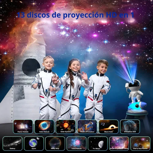 Miniatura 2 de FlyLily Proyector de Galaxia, Proyector de Planetario HD 12 en 1 Astronauta de Galaxia para Recámara, Proyector de Luz Nocturna de Estrellas