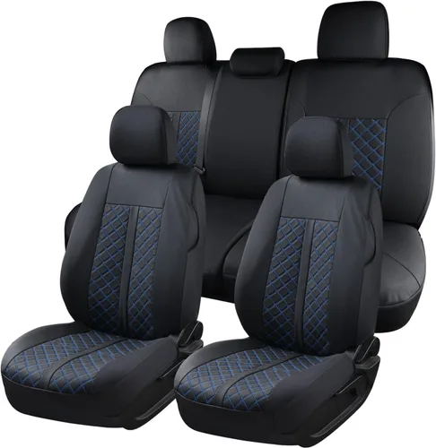 Miniatura 16 de Truckiipa Fundas de Asiento Automotrices Ajuste para Toyota Tacoma Asiento Delantero de Cuero Impermeable Cobertura Completa Fundas de Asiento
